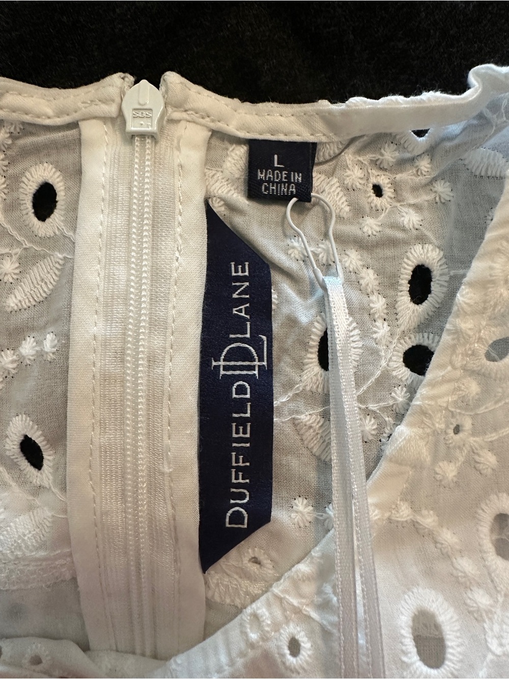 Duffield Lane THE LILITH TOP IN WHITE EYELET - Picture 4 of 5